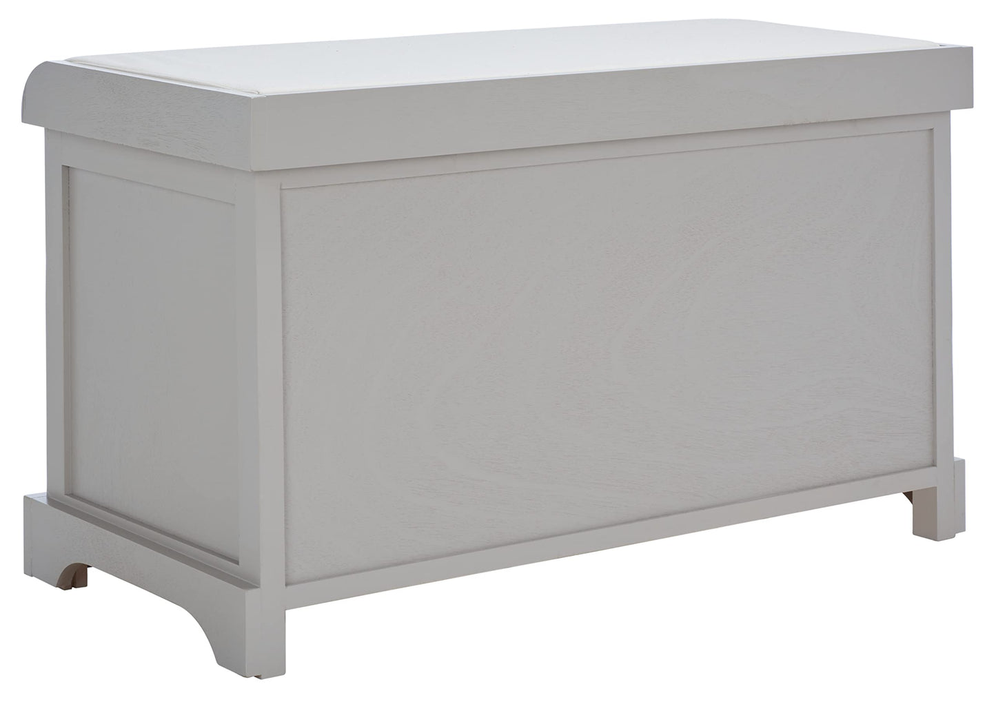 SAFAVIEH Home Collection Freddy Vintage Grey / Wicker Basket 2-Drawer Storage Bench with Cushion (Fully Assembled)