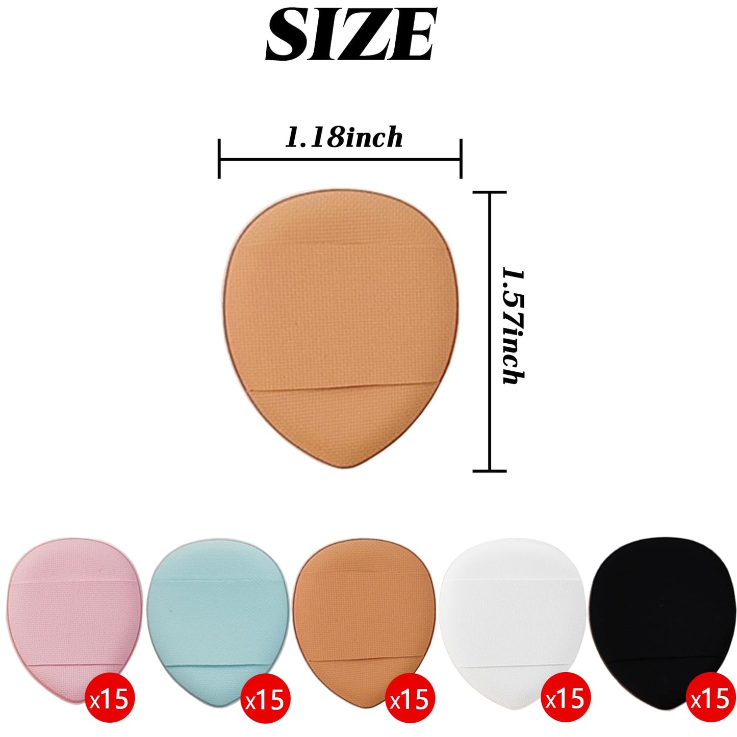 ROYHOO 75PCS Finger Powder Puff Mini Makeup Sponge Soft Beauty Makeup Blender Puff for Foundation, Face Powder, Under Eye Settin