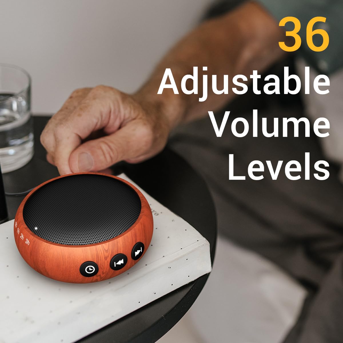 SoundMe Small Sound Machine Brown Noise Machine 30 Soothing Natural Sounds Rain Fan Pink White Noise Machine for Baby Kids Adults with 36 Volume Control Powered by AC or USB Sleep Timer