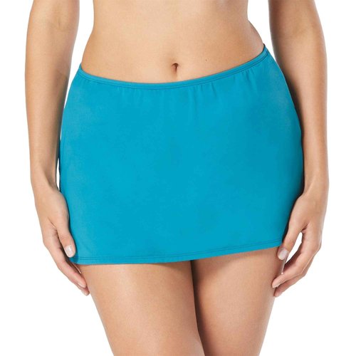 COCO REEF Skirted Swim Bottom - Flared Hem Skirt with Attached Bikini - Teal, 2X-Large