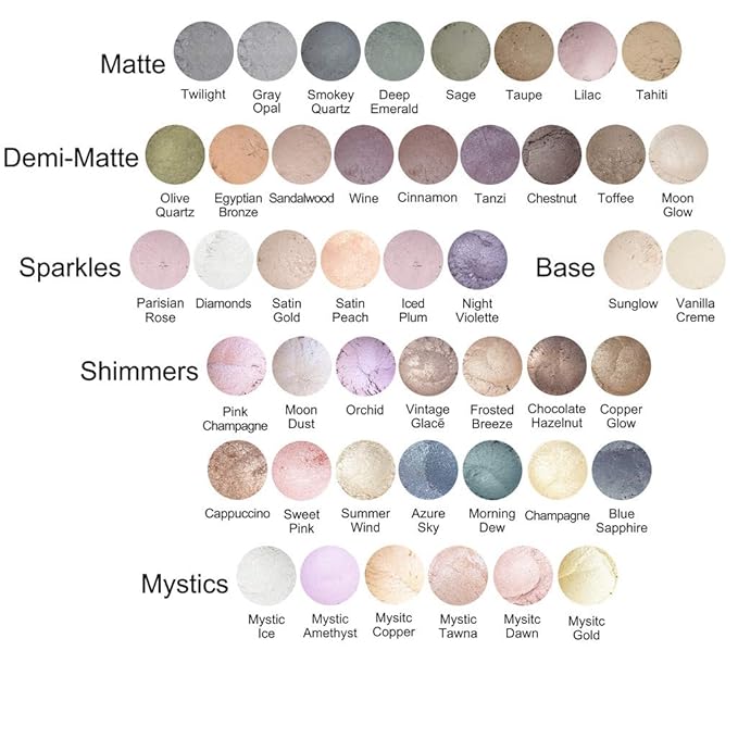 Lauren Brooke Cosmetiques Natural Powder Eye Color, Organic Eyeshadow Makeup (Smokey Quartz (Matte))