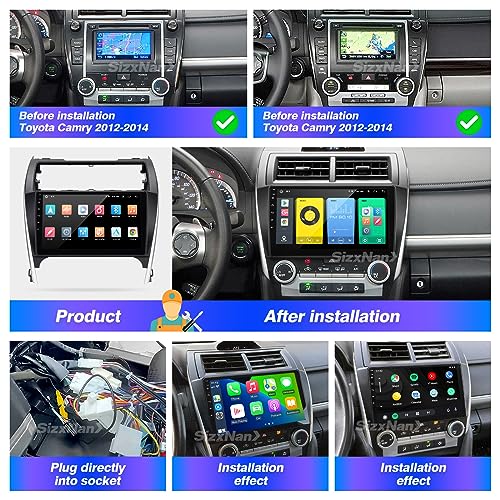 SizxNanv for Android Compatible with Wirelessly Carplay Android Auto,Car Radio Stereo Bluetooth Navigation GPS WiFi FM/AM ...