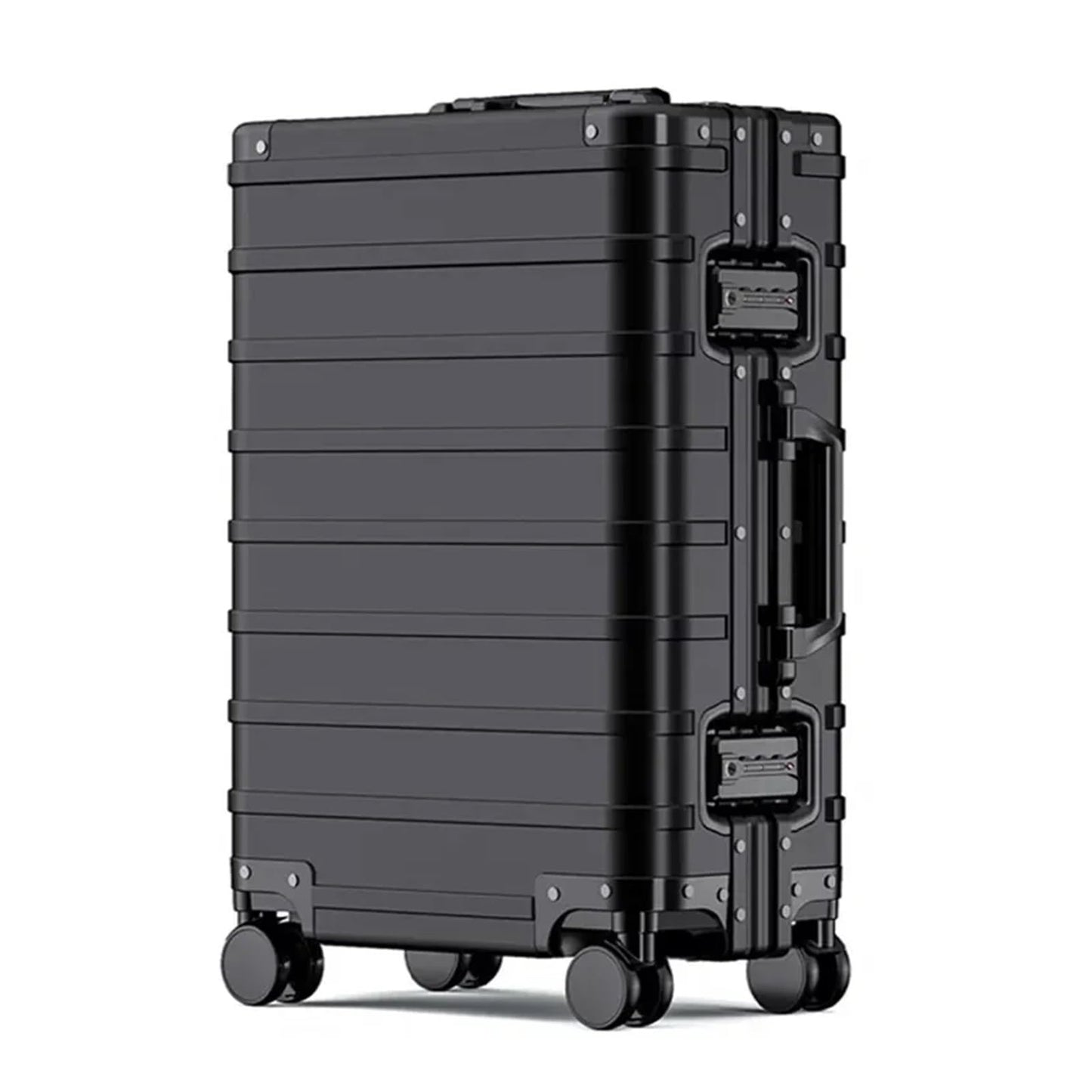 MUdson Trunk Aluminum Travel Luggage High End Fashion Trolley Suitcase Password Lock 20 Inch Boarding Box Luggage Durable (Color : Silver, Size : 29")