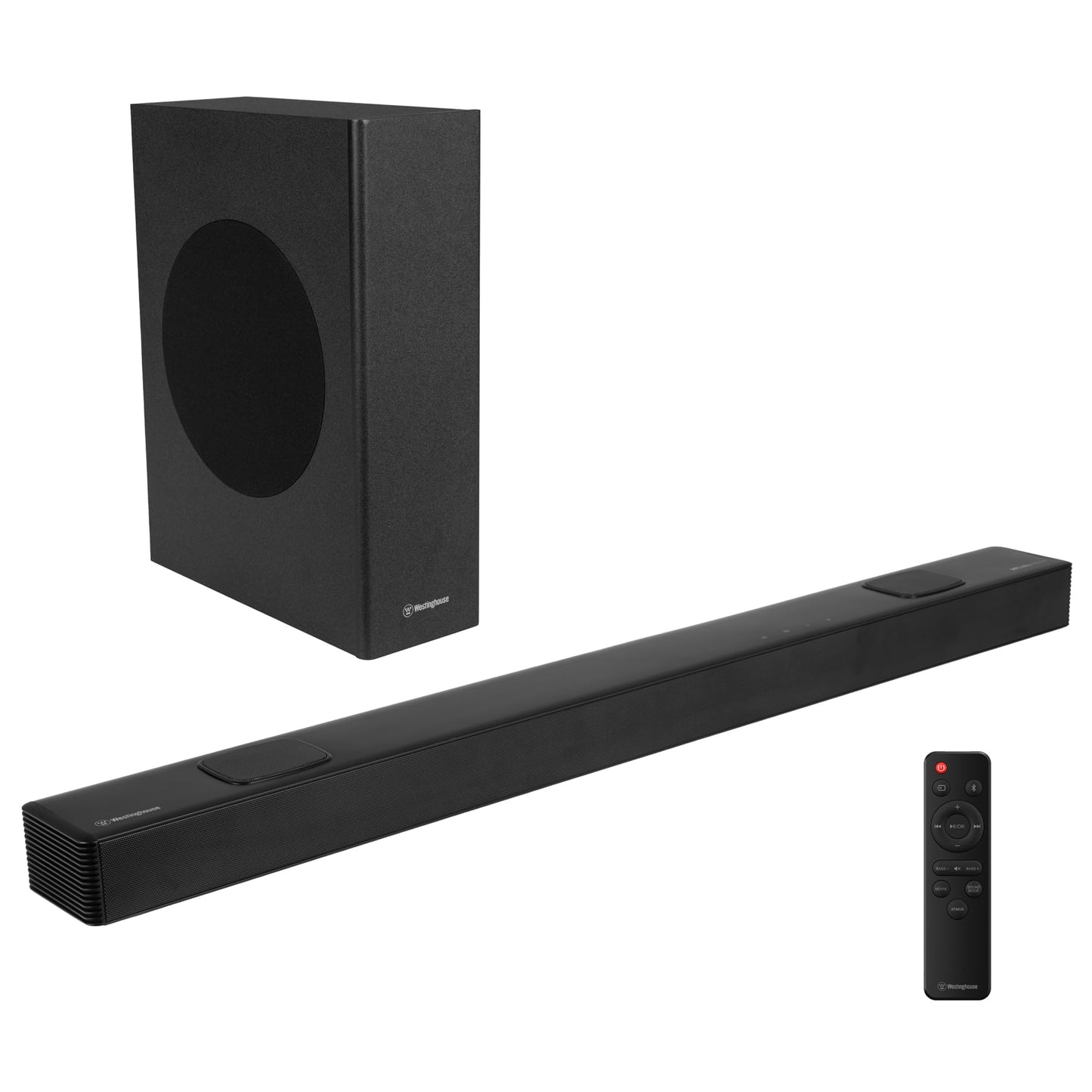 Westinghouse 5.1.2 Soundbar w/Wireless Subwoofer for Smart TV, 200W Max Output Surround Sound w/Dolby Atmos & Dolby Digital Plus, Home Theater Audio, HDMI/eArc, Bluetooth, Roku TV Ready