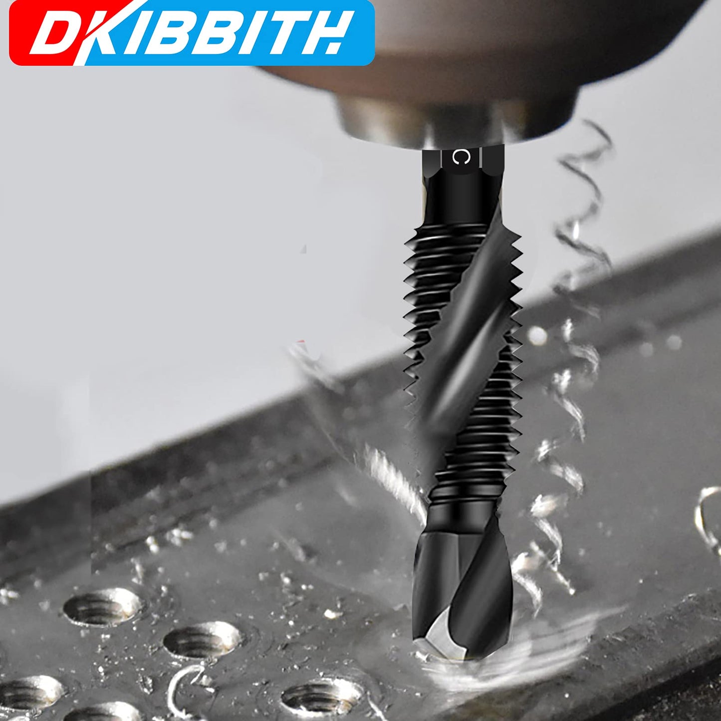 6-Piece 1/4-20NC Combination Drill Tap Bit Set SAE, Made of High-Speed Steel with Anti-Rust Blackened Coating, Ideal for Soft Metal, Wood & Plastic, 1/4” UNC-20 Thread Size, 1/4” Hex Shank