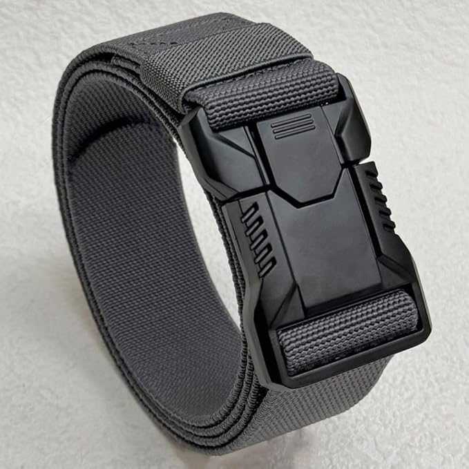 Stretch Tactical Belt for Men, Military Work Rigger Hiking 1.5" Elastic Nylon Web Ratchet Quick Release Belt