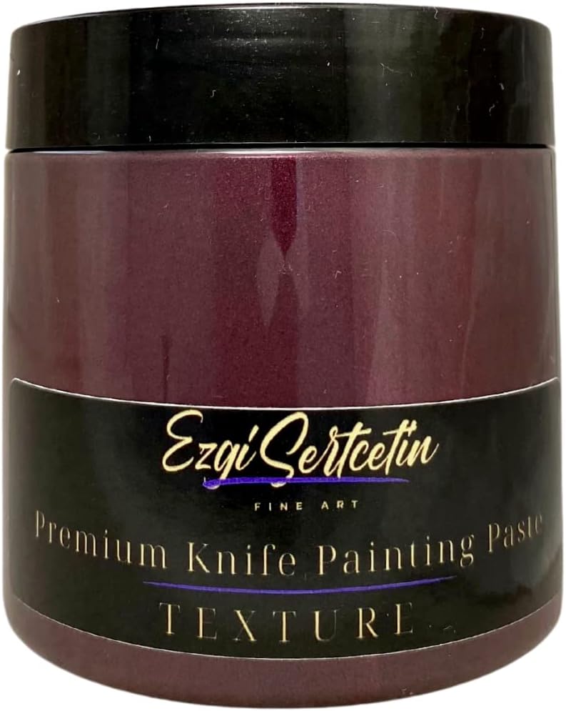 Premium Palette Knife Painting Paste|Texture Paste|Authentic Bright Colors|Ready to Use|Easy to Apply| 6oz (Burgundy)