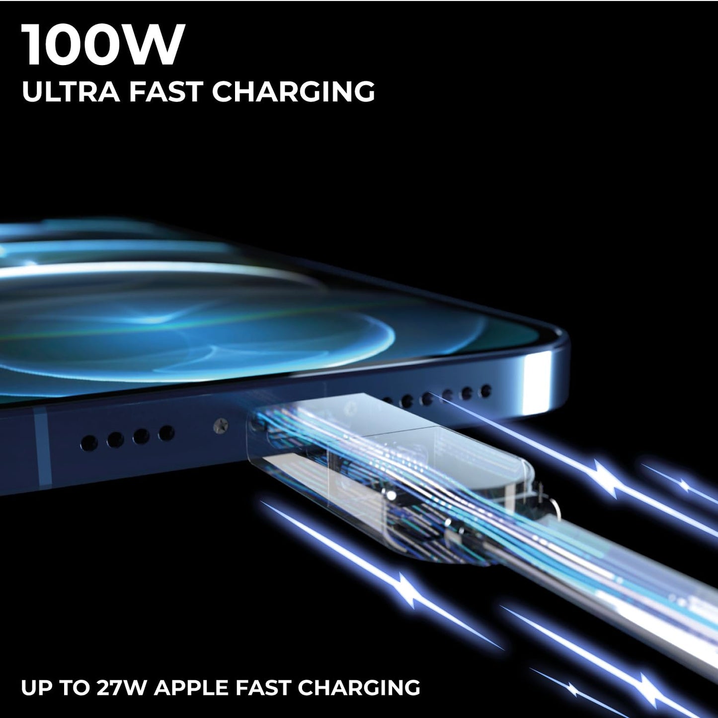 Rolling Square Incharge X, Multi Charging Cable, Portable Keychain Charger Cable, 6-In-1 With 100W Ultra-Fast Charging Power, Sa