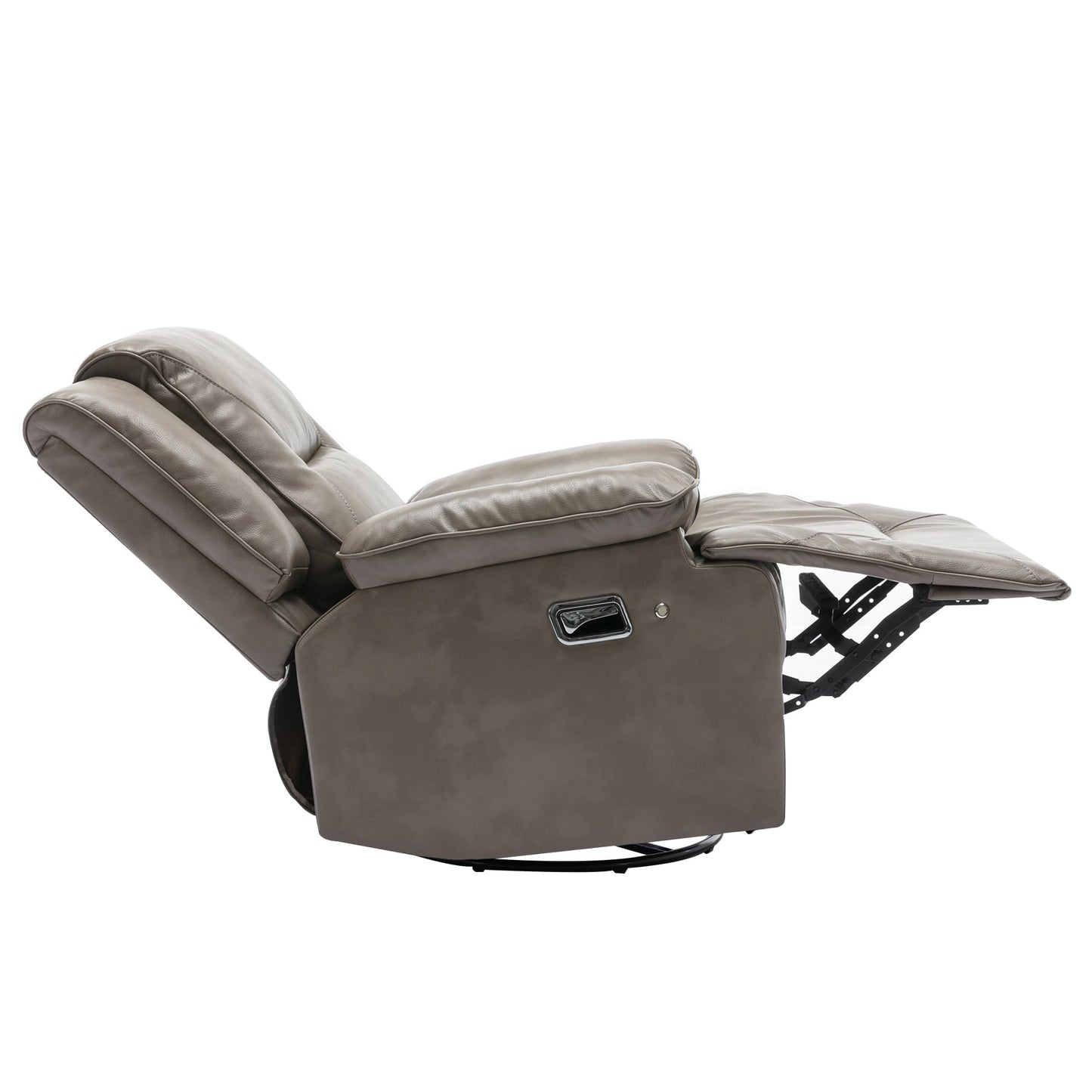 Merax 1 Seater 360° Swivel and Rocking Home Theater Recliner Manual Chair with a LED Light Strip for Living Room,Bedroom