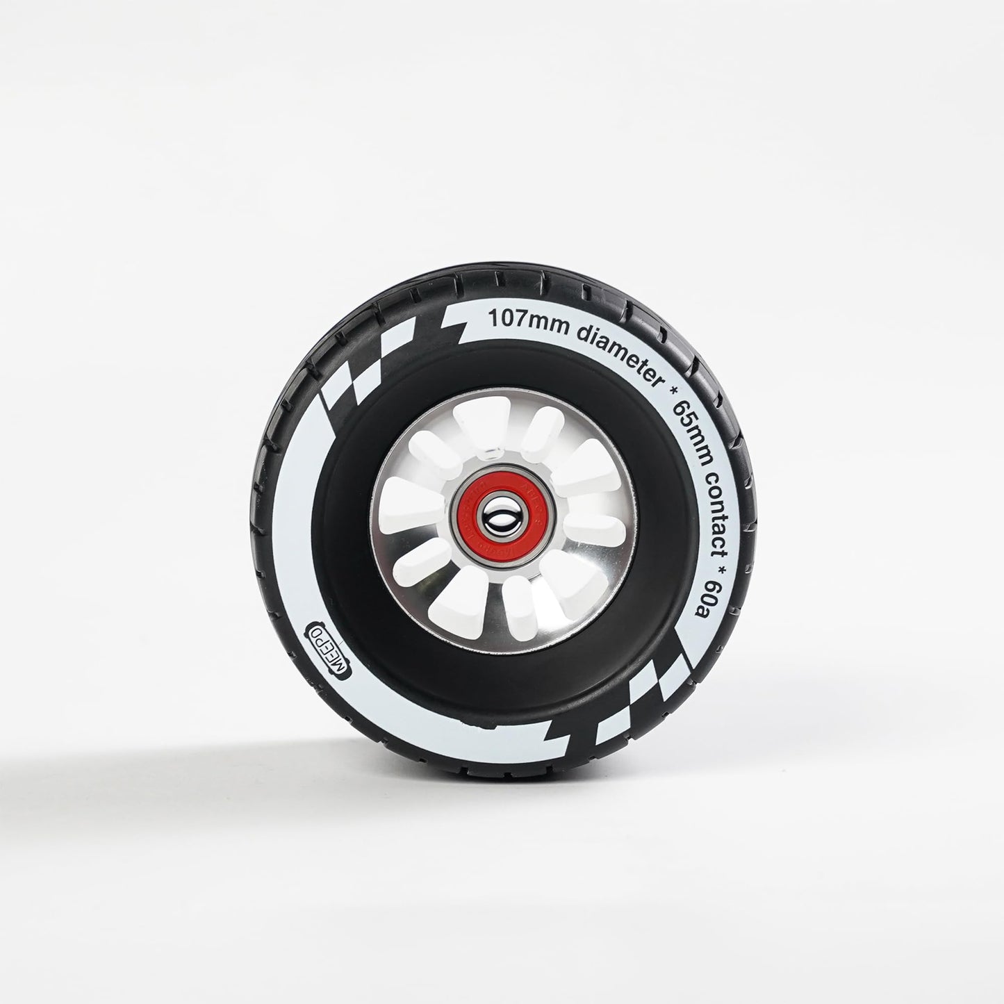 Meepo Cyclone 107s Rubber Wheels – Exclusive 107mm Comfort Grip Upgrade for MEEPO Electric Skateboard Longboard (Belt&Gear Drive)