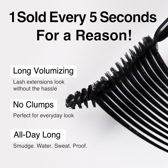 CLIO Kill Lash Superproof Mascara, Waterproof Mascara Black, Lifting Defined Natural Eyelash, Volumizing, Long-Lasting, Clump & Smudge-Free, for Sensitive Eyes, Korean Makeup Beauty (010 Sharp Curl)