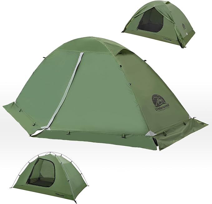 1/2 Person Backpacking Tent for 4-Season - Winter Waterproof Tent for One Person, Lightweight Camping Gear for Backpackin...