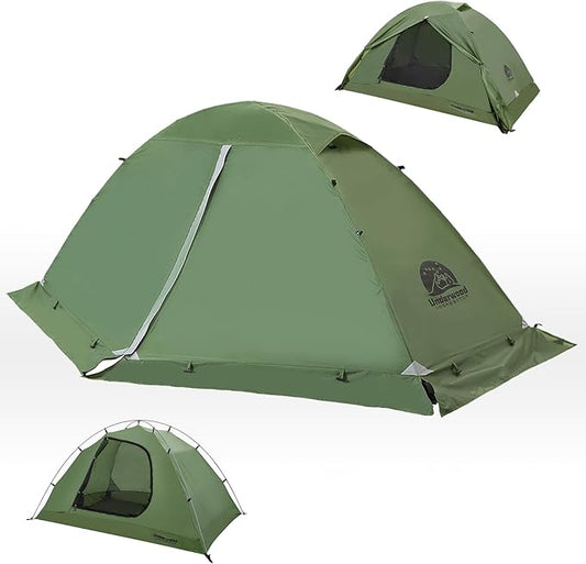 1/2 Person Backpacking Tent for 4-Season - Winter Waterproof Tent for One Person, Lightweight Camping Gear for Backpackin...