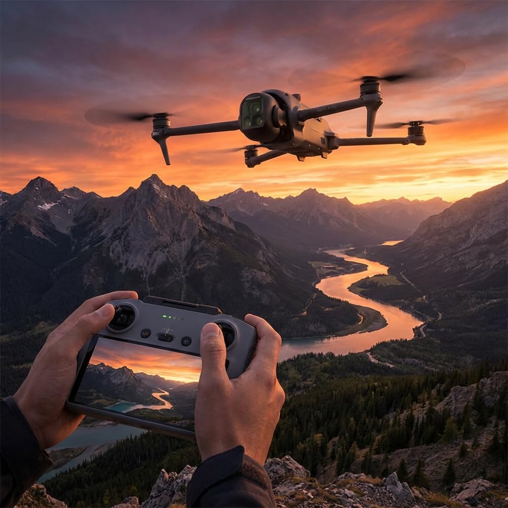 DJI Mavic 4 Pro Drone Bundle Professional Aerial Camera | Cinematic Video | Advanced Obstacle Avoidance| Intelligent Flight Modes | Long Flight Performance + 64GB Card + BackPack + More (12 Pcs)