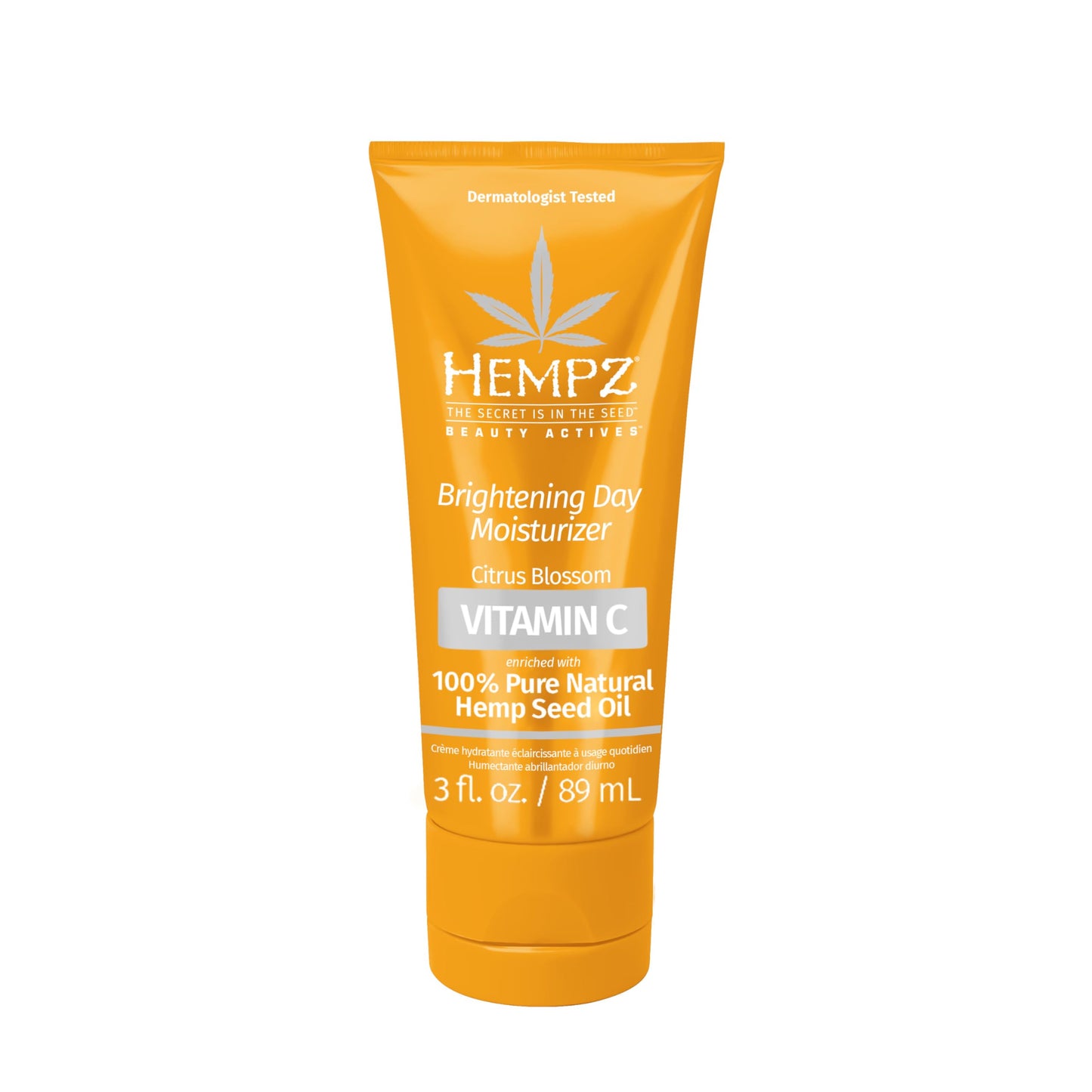 Hempz Citrus Blossom Brightening Daily Moisturizer - Hydrating Day Cream Rich with Minerals, Vitamin C, & Hempseed Oil to Hydrat