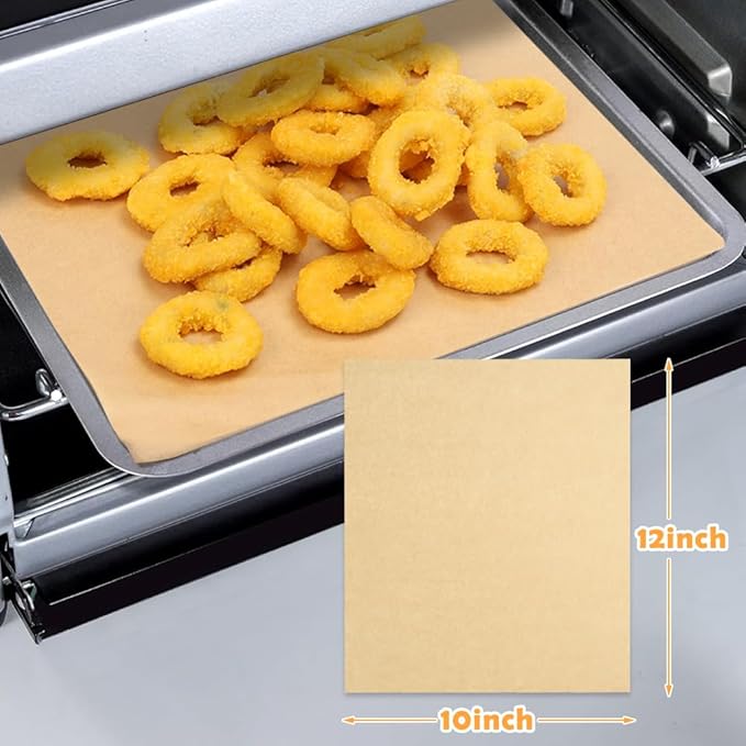 YQL 10x12 Inch 150PCS Disposable Air Fryer Liners, Unbleached Parchment Paper for Emeril Lagasse French Door 360 Air Fryer, Breville/Cuisinart/Hamilton Beach Toaster Oven Accessories