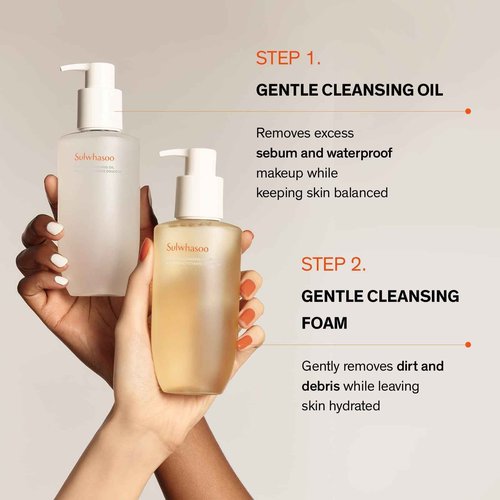 Sulwhasoo Gentle Cleansing Foam Jumbo – Hydrating Daily Gel-to-Foam Facial Cleanser with Korean Herbal Ingredients | Removes Makeup, Dirt & Impurities, Softens & Refreshes Skin | Korean Face Wash