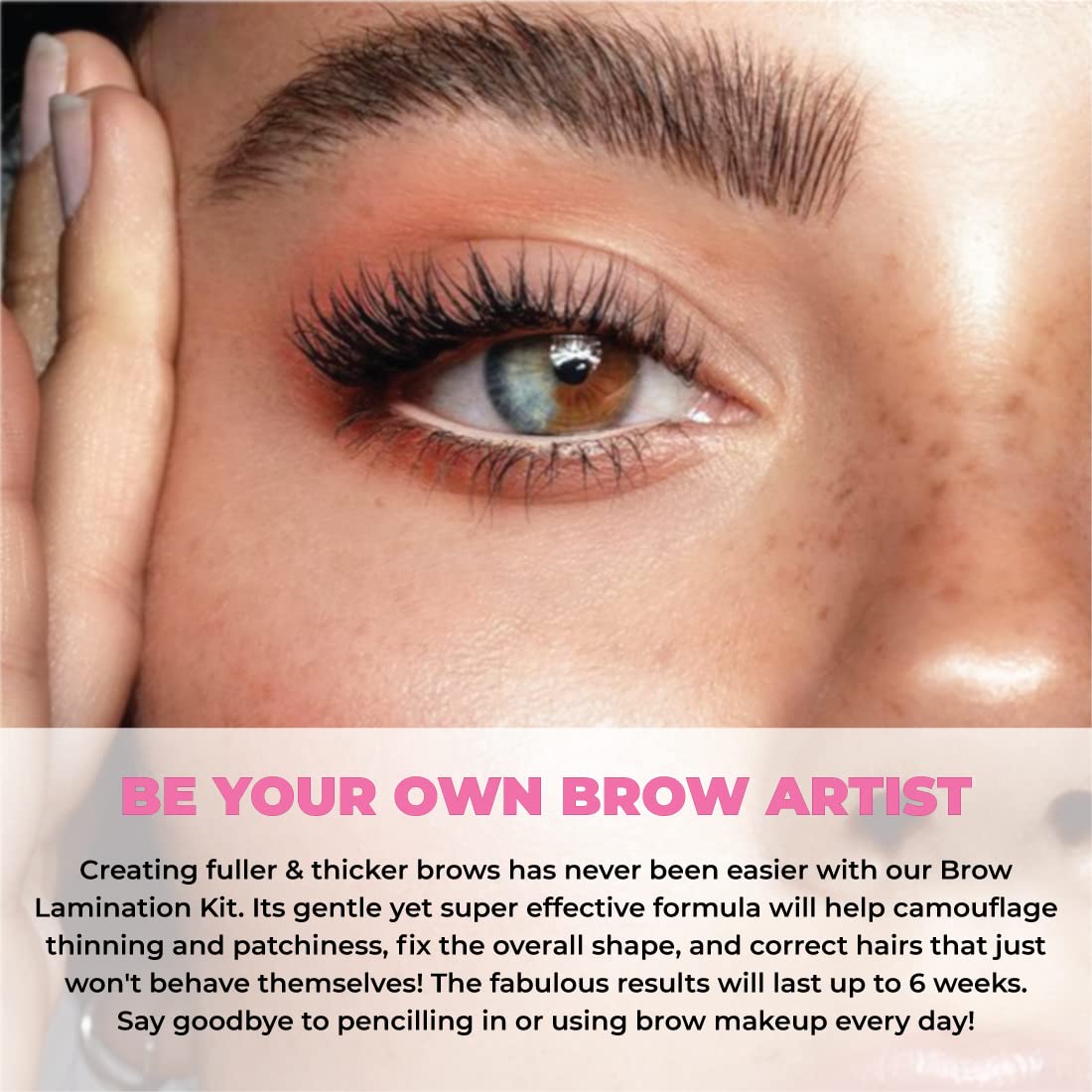Brow Lamination Kit | Professional Eyebrow Lamination with Keratin | DIY Brow Lift Kit | Fuller, Thicker Brows for 6 weeks | Includes Easy to Use Instruction, Treatment Tools & Brushes