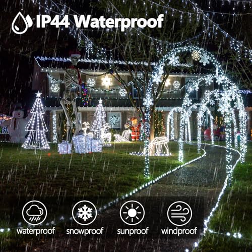 Connectable 240LED 88Ft 13Modes Christmas Lights Outdoor Indoor | Extendable Green Wire Christmas String Lights with Timer...