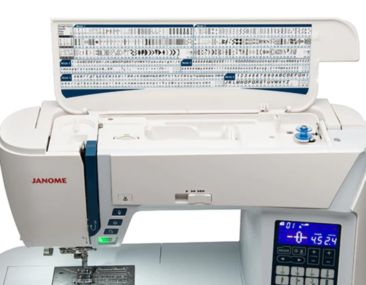 Janome Skyline S6 Sewing and Quilting Machine with 9mm Stitch Width, Mid-Size, White