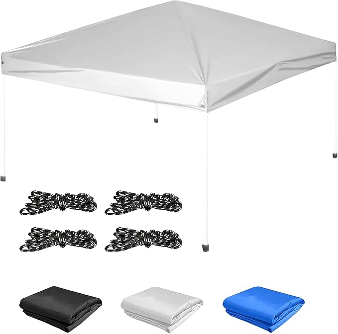 10×10 Canopy Replacement Top Cover, Pop Up Canopy Tent Cover for Straight Leg Frame, Waterproof Canopy Top with Windproof ...