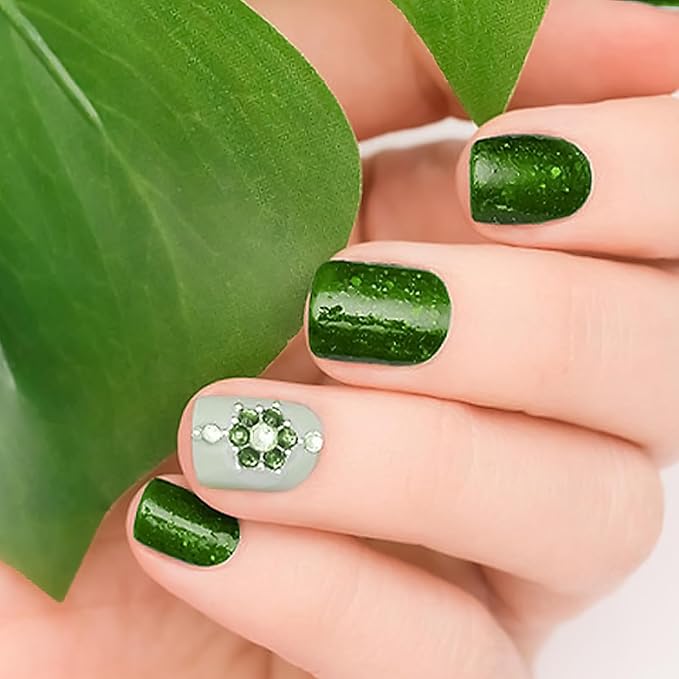 Self Adhesive Face Gems and Pearls for Makeup, Festival Jewels, Hair Gems, Rhinestone Stickers for Face, Eye, Makeup, Nail, Body, Crafts 3/4/5/6 mm 975Pcs (11.gem_LightGreen)