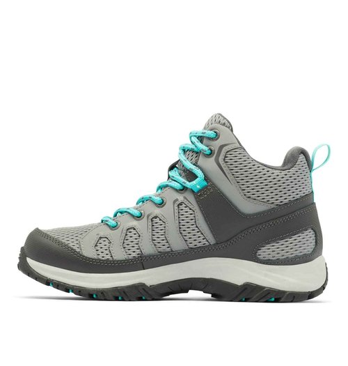 Columbia Women's Granite Trail Mid Waterproof, Titanium Grey Steel/Bright Aqua, 8