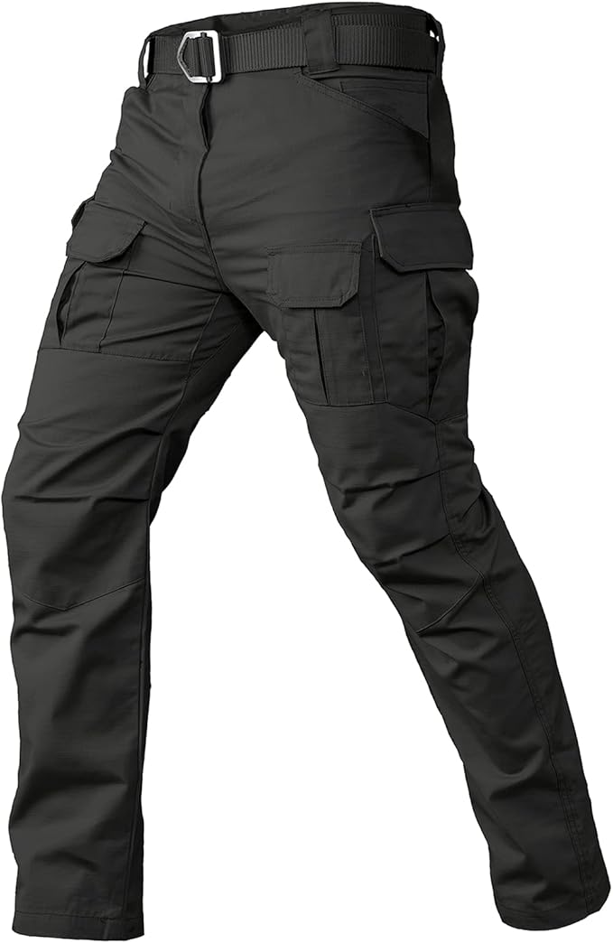 CARWORNIC Gear Men's Tactical Cargo Pants Waterpoof Lightweight Rip Stop EDC Military Combat Trousers