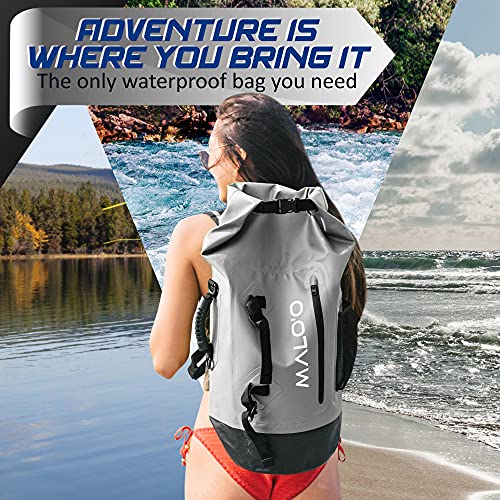 Malo'o 45L Waterproof Heavy Duty Backpack Dry Bags for Kayaking, Camping, Fishing, Hiking Daypack - Beach Accessories, Boa...