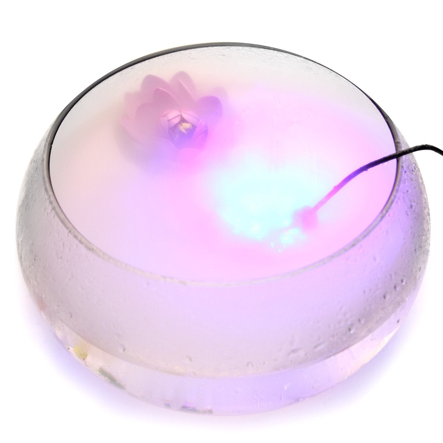 IMAGE Mist Maker Fogger Water Fountain Pond Fog Machine Atomizer Air Humidifier with 12 LED Light Color Change for Halloween, Black