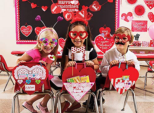 Valentines Day Photo Booth Props 35 PCS, DIY Funny Disguise Props Valentines Day Decorations with Love Banner - Valentines...