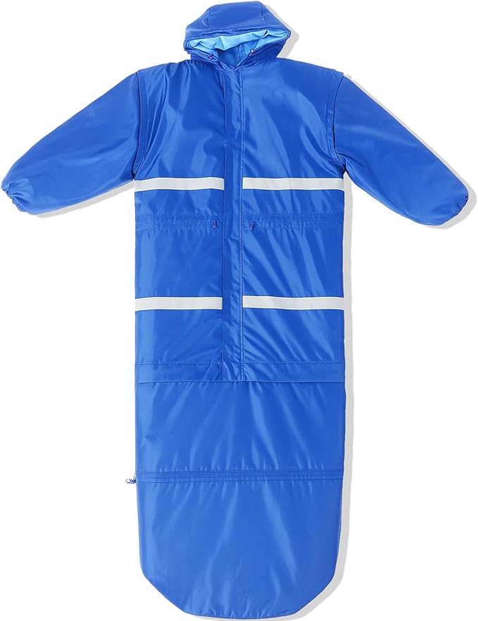 Macarrie Wearable Sleeping Bag with Dual Hoodie,Longsleeves,Pockets and Adjustable Drawstring，Ideal for Camping, Cold Weat...