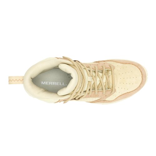 Merrell Women's Wildwood Mid Leather Waterproof Hiking Shoe, Tan/Reed, 7.5