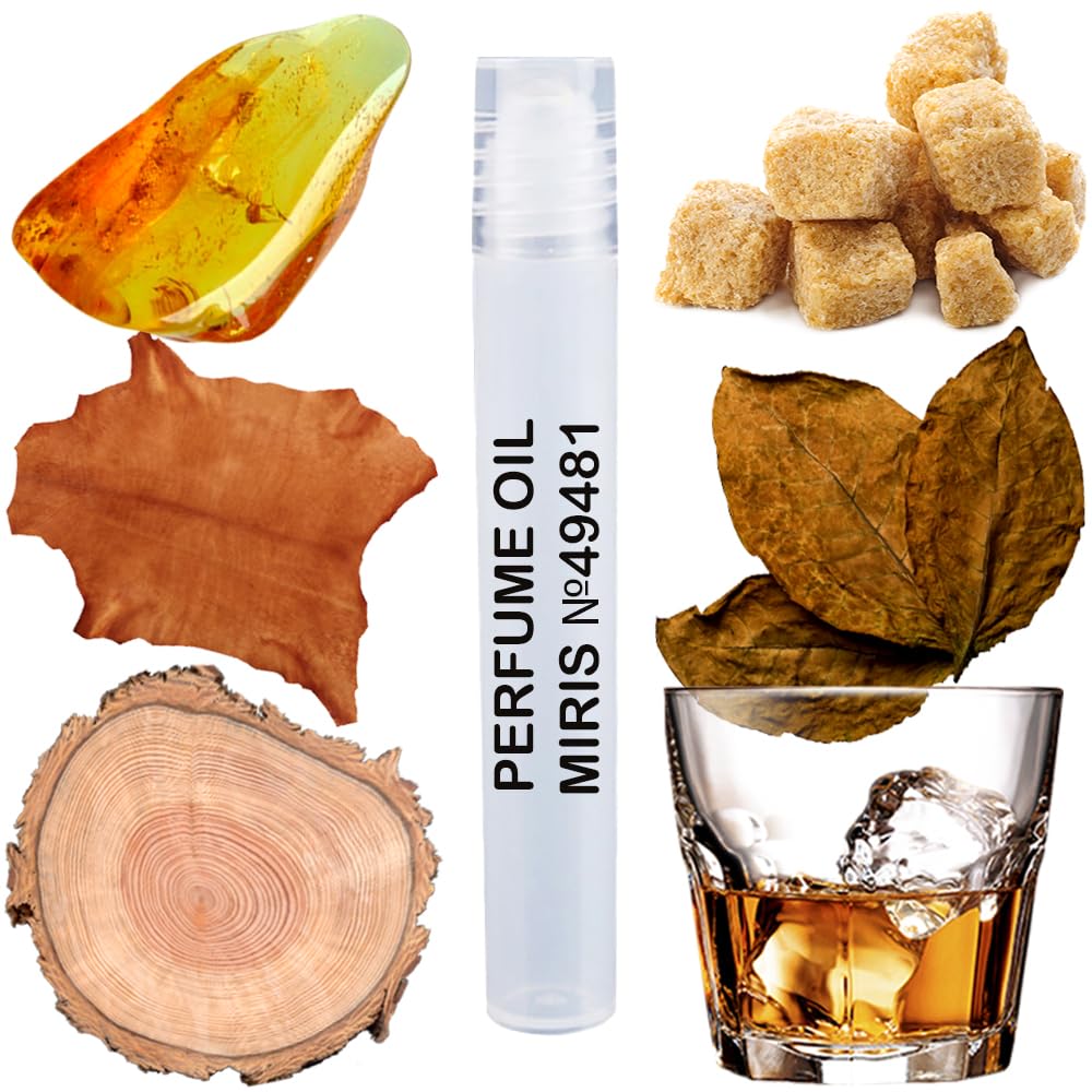 MIRIS No. 49481, Inspired by Dark Rebel, Long-Lasting Perfume Oil for Men Roll-On, Rollerball 0.34 Fl Oz / 10 ml