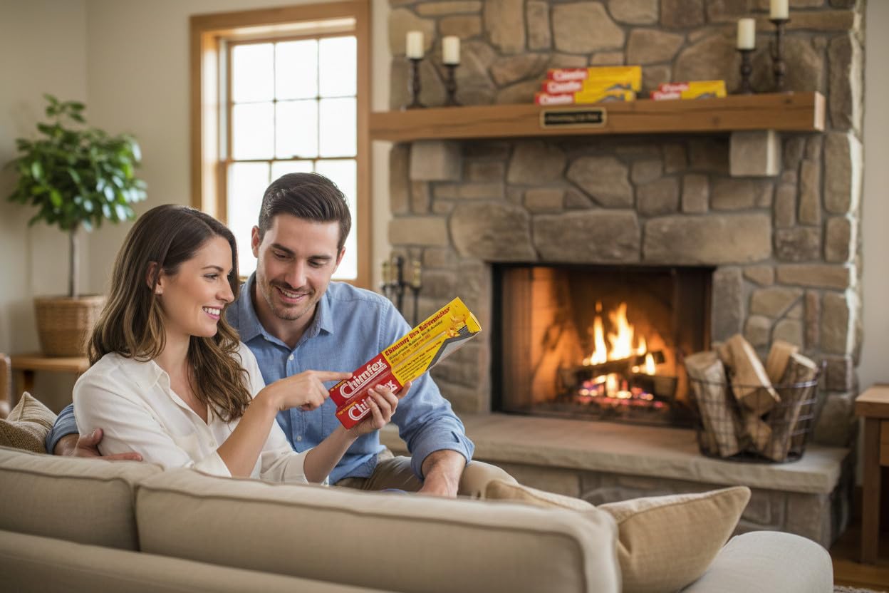 2 Pack of Chimfex By Orion Safety Products - CSIA LAB TESTED AND Approved Chimney Fire Suppressant - Safe, Quick and Easy - Stops Chimney Fires In Homes in Under 22 Secs - MADE IN USA