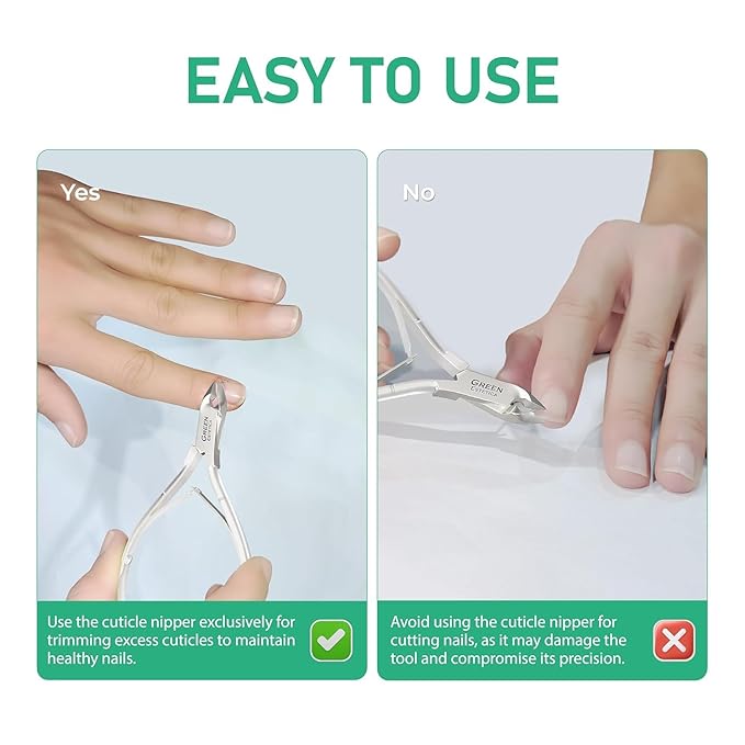 Professional Cuticle Trimmer Nail Cuticle Cutter Stainless Steel Cuticle Nippers with Sharp Blades of Cuticle Remover Clippers Manicure Tools Double Spring for Nail Care Pedicure Nail Tools (Pink)