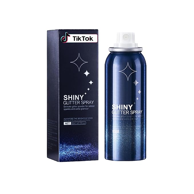 Body Glitter Spray, Applies to Music Stage Rave Festival Party Accessories Hair and Body Shiny Glitter Makeup.