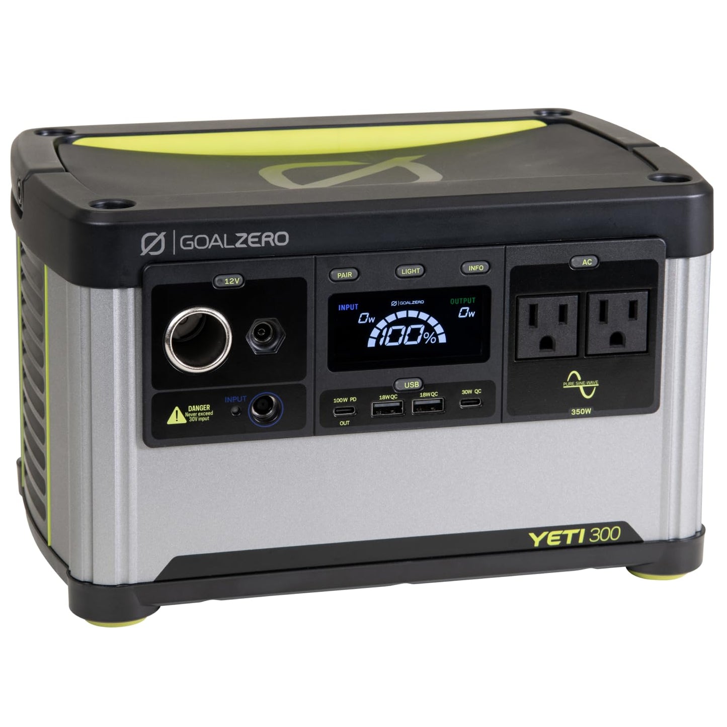 Goal Zero Yeti Portable Power Station, Yeti 300, 297 Watt Hour Lifepo4 Battery, Water Resistant & Dustproof Solar Generator For