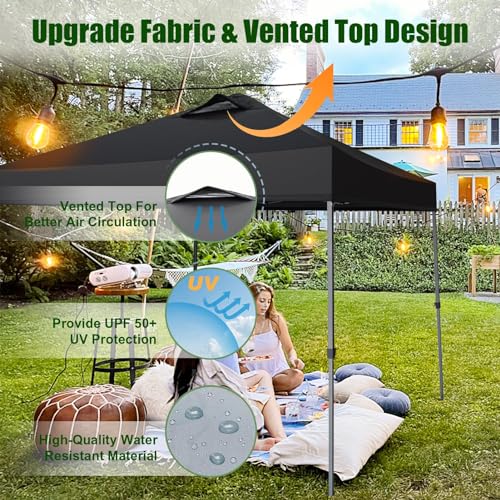 Eurmax USA NOMATTER ONE-Person Open&Close 10x10ft Pop Up Canopy Tent，Portable Shelter Canopy for Outdoor Events，Instant Ca...
