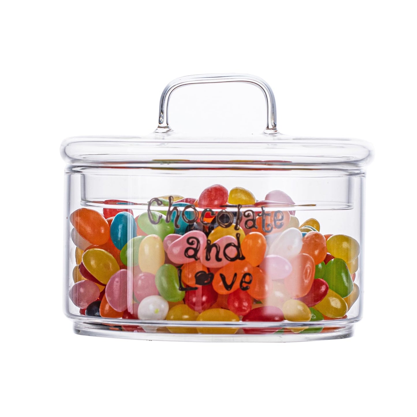 Glass Candy Dish with Lid Covered Candy Bowl Decorative Cookie Jar Clear Salad Bowl Buffet Storage Container for Home Kitchen Coffee Table Office Desk and Party Wedding