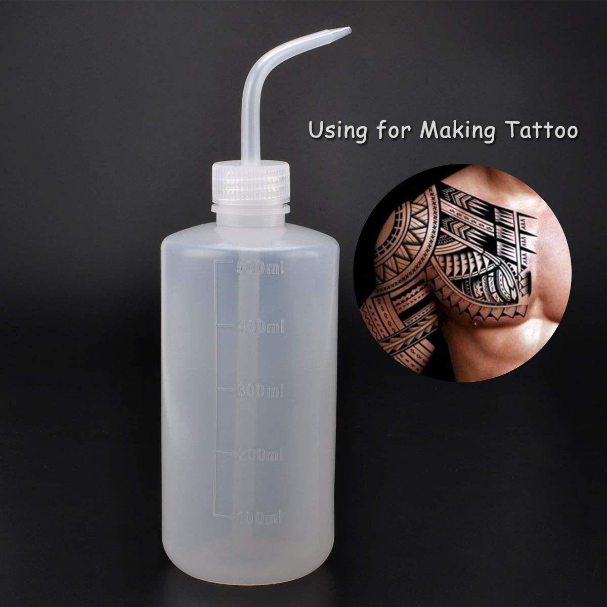 Valchoose LDPE Economy Narrow Mouth Squeeze Medical Lab Plastic Safety Squeeze No Spill Bend Mouth Watering Cans (500ml / 16oz / 1 Bottle)