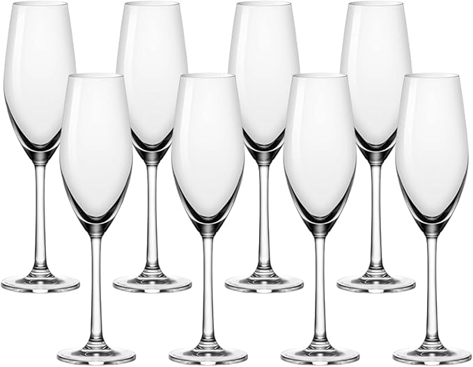 Anchor Hocking Champagne Flutes, Sondria 7 Ounce Champagne Glasses, Set of 8