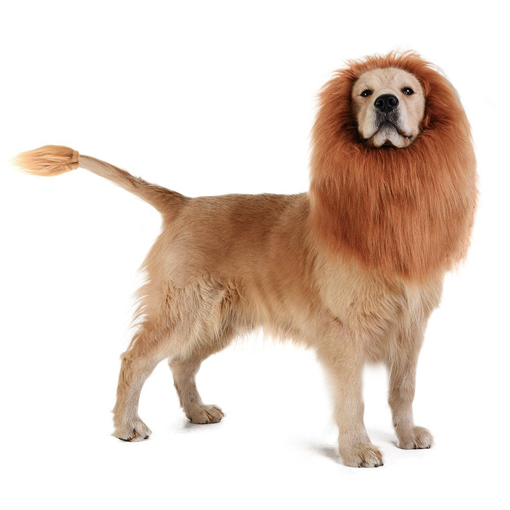 TOMSENN® Realistic & Funny Lion Mane for Dog Complementary Lion Mane for Dog Costumes for Medium to Large Sized Dogs Costumes for Animals