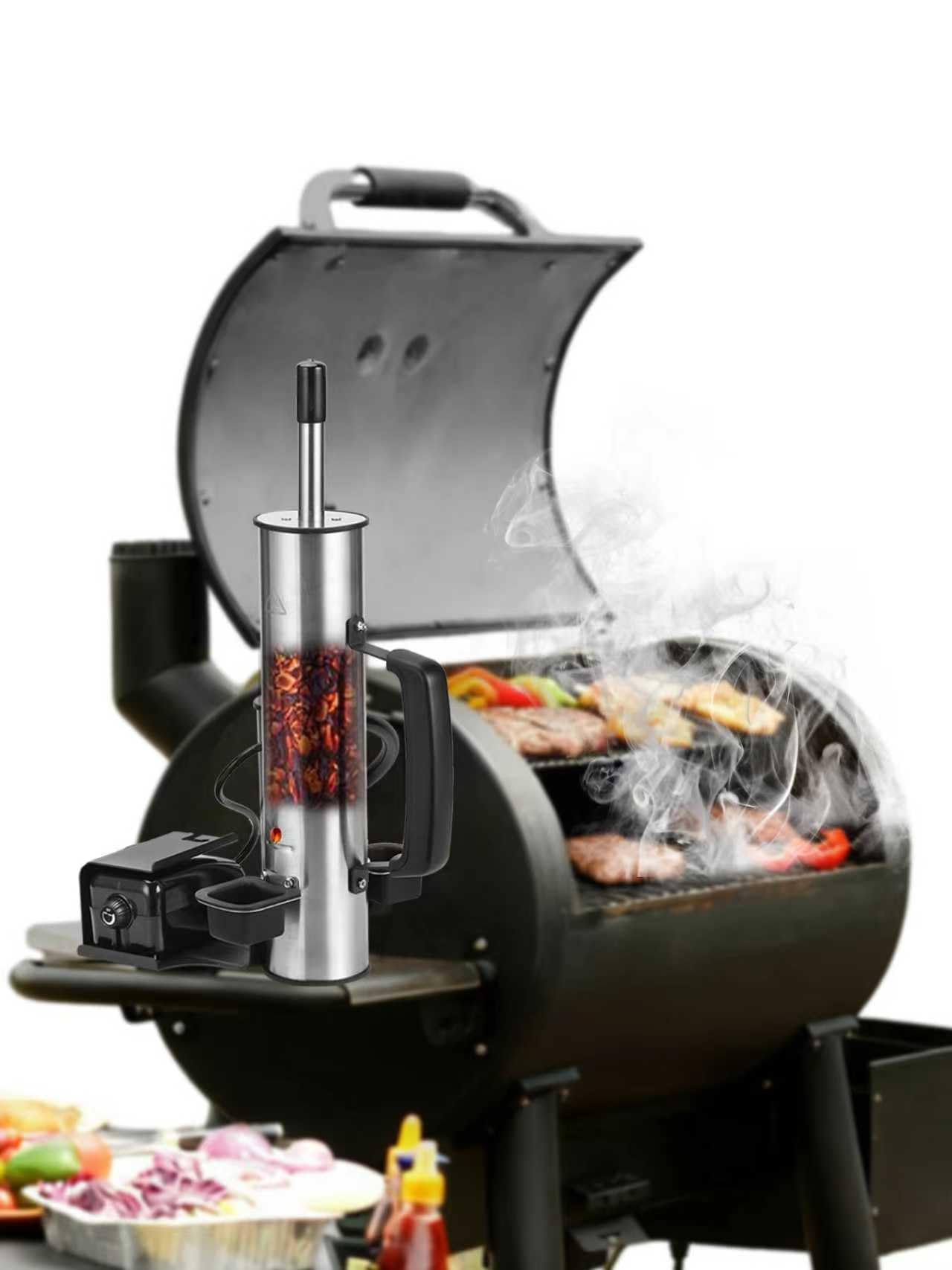 2026 Advanced Cold Smoke Generator, Tube for Pellet Smoker Upgrade, Smoker Attachment for Gas Grilling, Portable Cordless Electric, Hot or Cold Smoking: Fits Weber, Traeger, Pit Boss, East Oak ect...