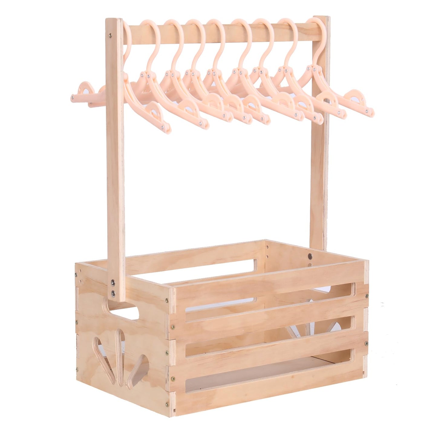 guilai Wooden Baby Shower Crate Closet , Baby Storage nursery Crate Hamper with Handle, Basket for Baby nursery-Excluding hangers
