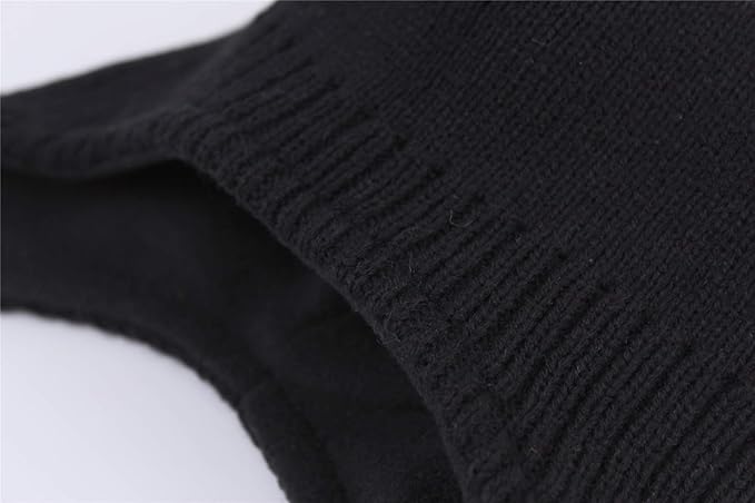 Connectyle Men's Knit Winter Hat with Ear Flaps Fleece Lined Beanie Warm Knitted Skull Cap Beanies Watch Hat