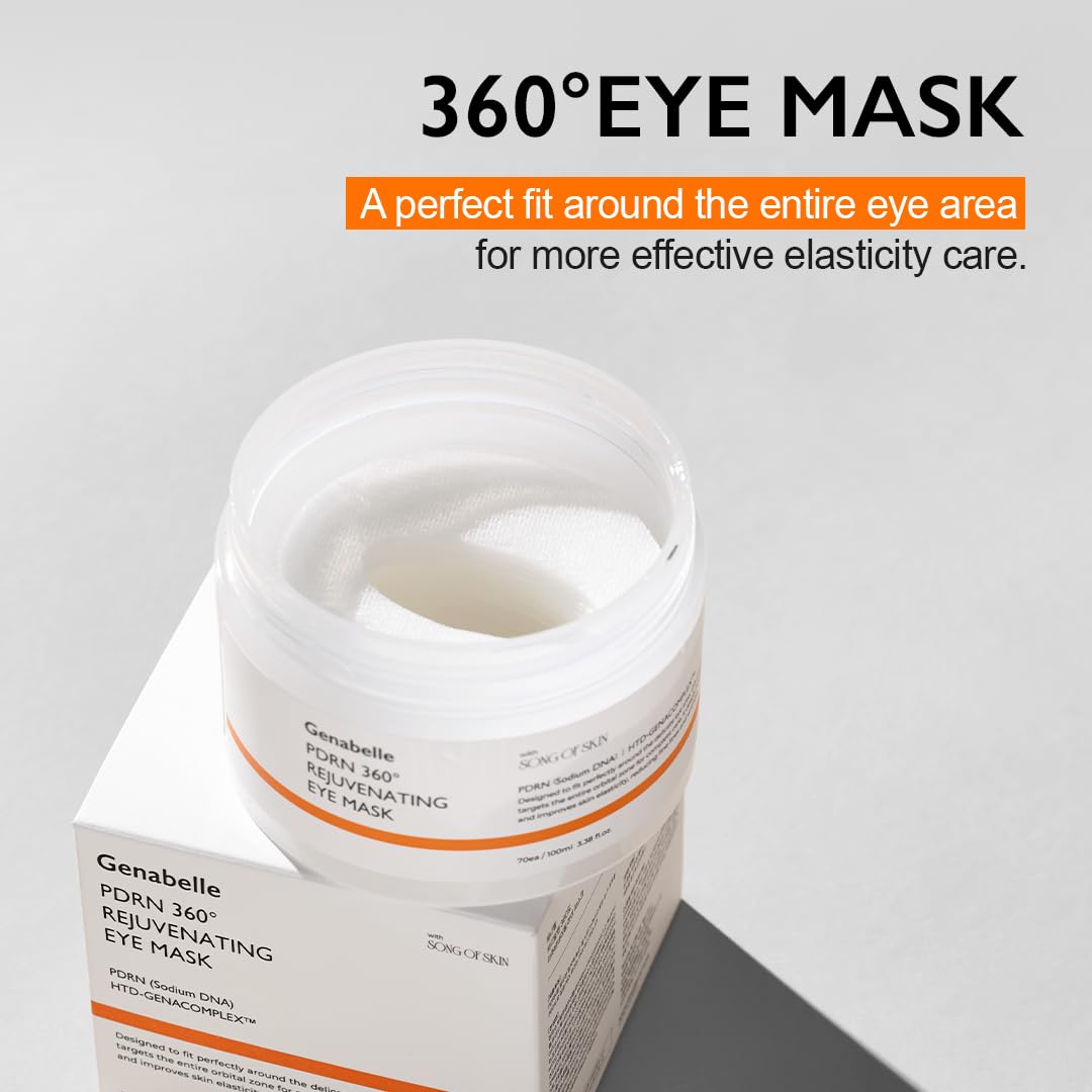 Genabelle PDRN 360 Rejuvenating Eye Mask - Full Eye Area Care for Hydration, Firming & Elasticity with PDRN & Peptides - Targets