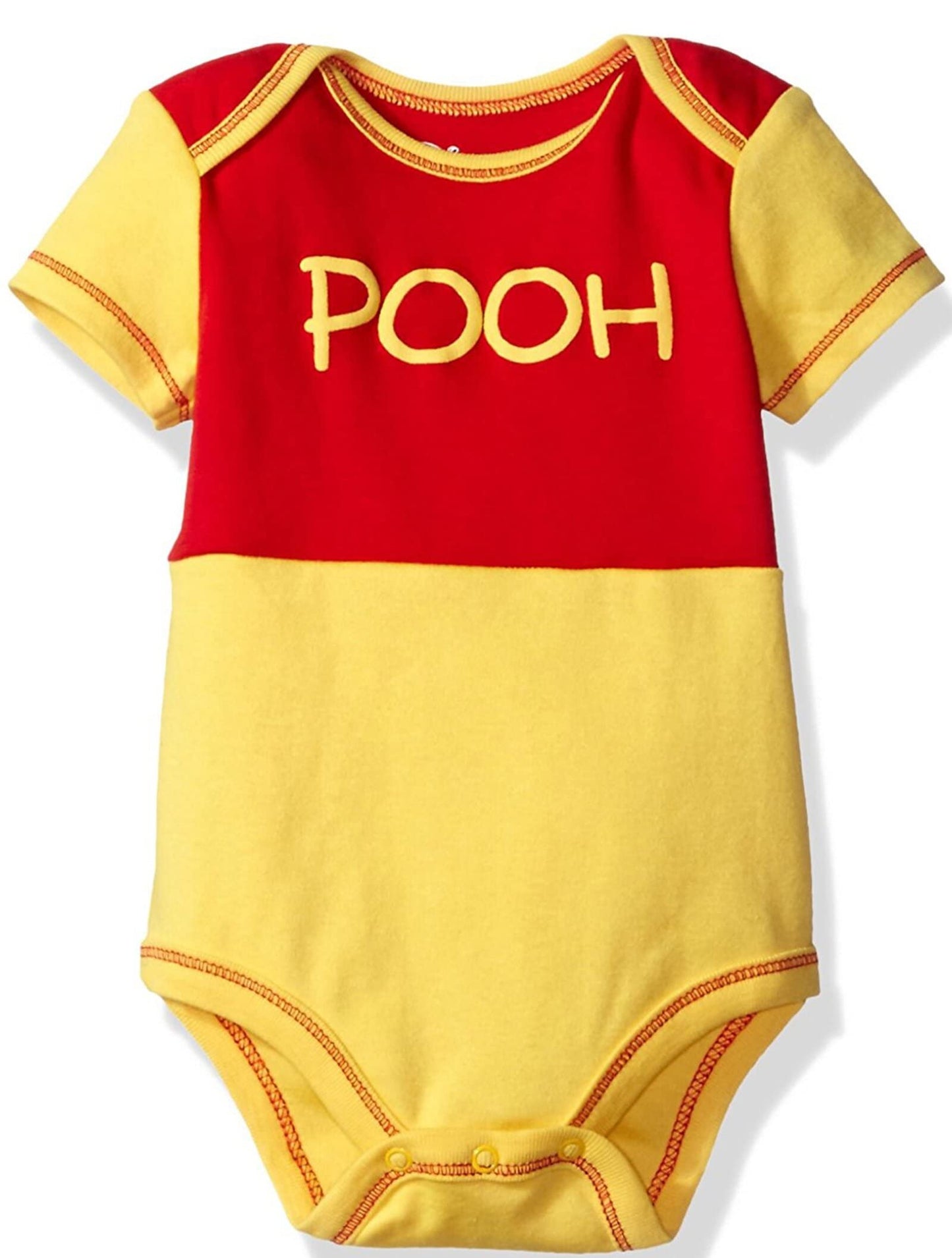 Disney Boys' Winnie the Pooh Bodysuit with Cap Set, Yellow, 0/3M