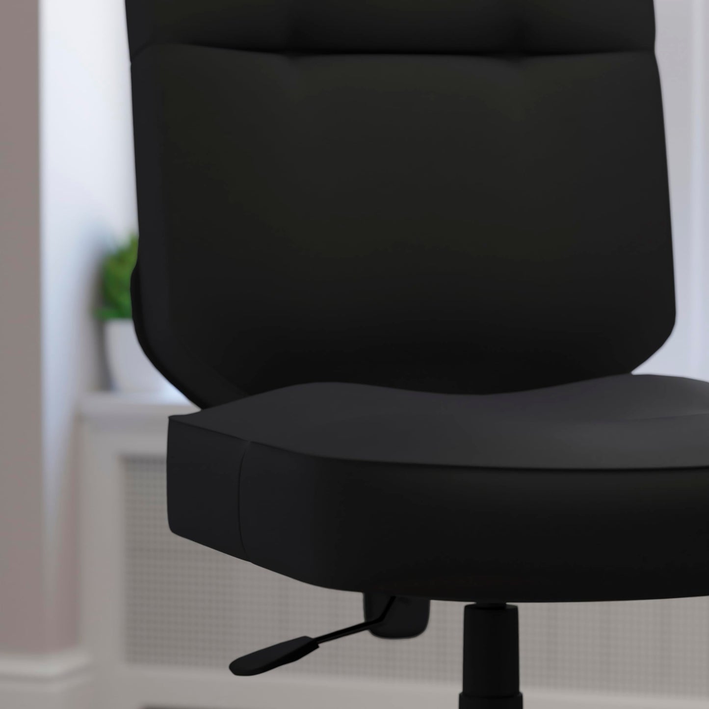 Flash Furniture HERCULES Series Big & Tall 400 lb. Rated Black LeatherSoft Executive Swivel Ergonomic Office Chair with Rectangle Back
