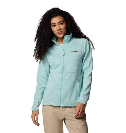 Columbia Women's Sweater Weather Full Zip II, Moonvista/Fig Heather, Medium